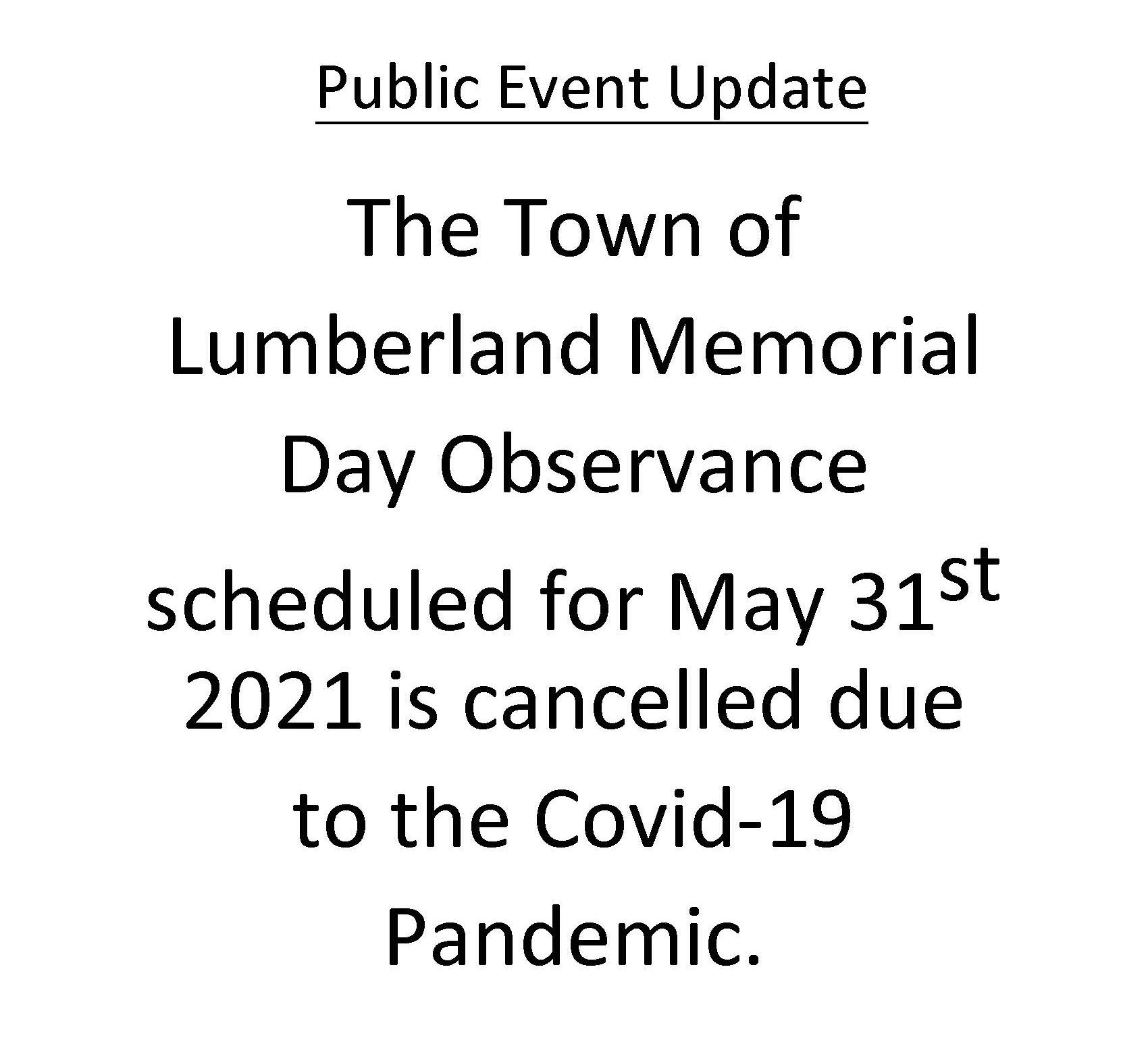 Public Event Update - Memorial Day 2021 - Copy